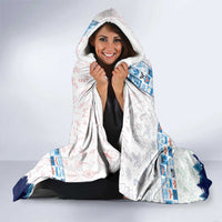 Finland Christmas Hooded Blanket with Reindeer Forest Crest and Nordic Pattern Design - Wonder Print Shop