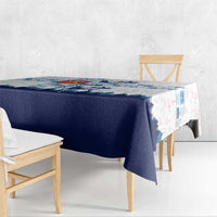 Finland Christmas Tablecloth with Reindeer Forest Crest and Nordic Pattern Design - Wonder Print Shop