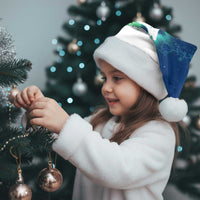 Finland Christmas Santa Hat with Howling Wolf Northern Lights Forest and Snow Design - Wonder Print Shop