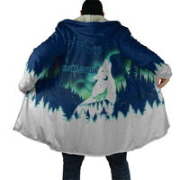 Finland Christmas Cloak with Howling Wolf Northern Lights Forest and Snow Design - Wonder Print Shop