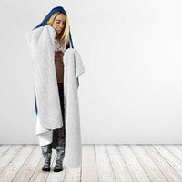 Finland Christmas Hooded Blanket with Howling Wolf Northern Lights Forest and Snow Design - Wonder Print Shop