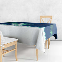 Finland Christmas Tablecloth with Howling Wolf Northern Lights Forest and Snow Design - Wonder Print Shop