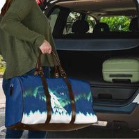 Finland Christmas Travel Bag with Howling Wolf Northern Lights Forest and Snow Design - Wonder Print Shop