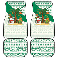 Nigeria Christmas Car Mats with Gingerbread Snowman Palm Tree and Tribal Mask Design - Wonder Print Shop