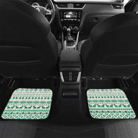 Nigeria Christmas Car Mats with Gingerbread Snowman Palm Tree and Tribal Mask Design - Wonder Print Shop