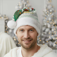 Nigeria Christmas Santa Hat with Gingerbread Snowman Palm Tree and Tribal Mask Design - Wonder Print Shop