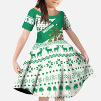 Nigeria Christmas Family Matching Puletasi and Hawaiian Shirt with Gingerbread Snowman Palm Tree and Tribal Mask Design - Wonder Print Shop