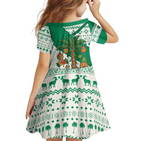 Nigeria Christmas Family Matching Puletasi and Hawaiian Shirt with Gingerbread Snowman Palm Tree and Tribal Mask Design - Wonder Print Shop