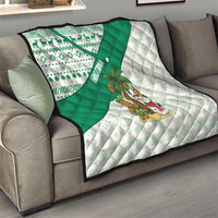Nigeria Christmas Quilt with Gingerbread Snowman Palm Tree and Tribal Mask Design - Wonder Print Shop
