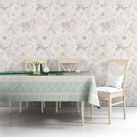 Nigeria Christmas Tablecloth with Gingerbread Snowman Palm Tree and Tribal Mask Design - Wonder Print Shop