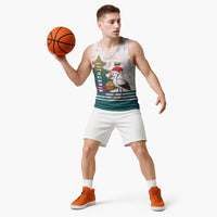 Lithuania Christmas Basketball Jersey with Stork Basket Snowflakes and Traditional Pattern Design - Wonder Print Shop