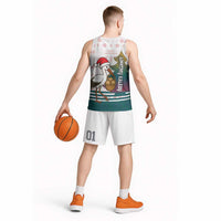 Lithuania Christmas Basketball Jersey with Stork Basket Snowflakes and Traditional Pattern Design - Wonder Print Shop