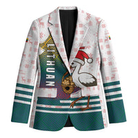 Lithuania Christmas Blazer with Stork Basket Snowflakes and Traditional Pattern Design - Wonder Print Shop