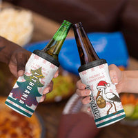 Lithuania Christmas 4 in 1 Can Cooler Tumbler with Stork Basket Snowflakes and Traditional Pattern Design - Wonder Print Shop