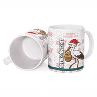 Lithuania Christmas Ceramic Mug with Stork Basket Snowflakes and Traditional Pattern Design - Wonder Print Shop