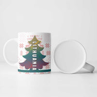 Lithuania Christmas Ceramic Mug with Stork Basket Snowflakes and Traditional Pattern Design - Wonder Print Shop