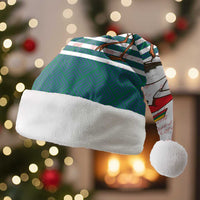 Lithuania Christmas Santa Hat with Stork Basket Snowflakes and Traditional Pattern Design - Wonder Print Shop