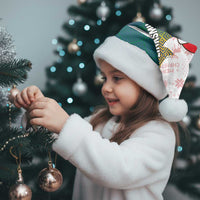 Lithuania Christmas Santa Hat with Stork Basket Snowflakes and Traditional Pattern Design - Wonder Print Shop