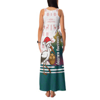 Lithuania Christmas Family Matching Tank Maxi Dress and Hawaiian Shirt with Stork Basket Snowflakes and Traditional Pattern Design - Wonder Print Shop