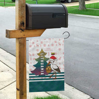 Lithuania Christmas Garden Flag with Stork Basket Snowflakes and Traditional Pattern Design - Wonder Print Shop