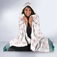 Lithuania Christmas Hooded Blanket with Stork Basket Snowflakes and Traditional Pattern Design - Wonder Print Shop
