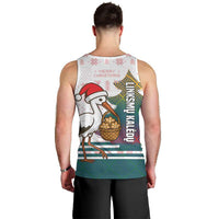 Lithuania Christmas Men Tank Top with Stork Basket Snowflakes and Traditional Pattern Design - Wonder Print Shop