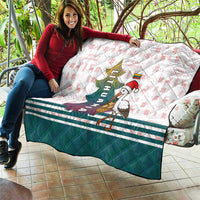 Lithuania Christmas Quilt with Stork Basket Snowflakes and Traditional Pattern Design - Wonder Print Shop