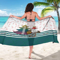 Lithuania Christmas Sarong with Stork Basket Snowflakes and Traditional Pattern Design - Wonder Print Shop