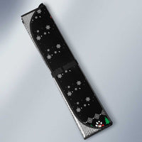 Christmas Colorful Dog Pawprint Auto Sun Shade Black Snowflake Pattern Design - Wonder Print Shop