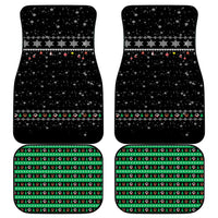 Christmas Colorful Dog Pawprint Car Mats Black Snowflake Pattern Design - Wonder Print Shop
