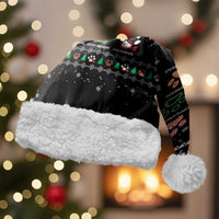 Christmas Colorful Dog Pawprint Christmas Santa Hat Black Snowflake Pattern Design - Wonder Print Shop