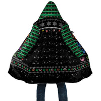 Christmas Colorful Dog Pawprint Cloak Black Snowflake Pattern Design - Wonder Print Shop