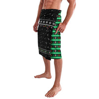 Christmas Colorful Dog Pawprint Lavalava Black Snowflake Pattern Design - Wonder Print Shop