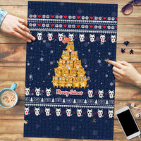 Meowy Catmas Puzzle with Orange Cats Christmas Tree and Snowflake Pattern Design - Wonder Print Shop