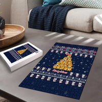 Meowy Catmas Puzzle with Orange Cats Christmas Tree and Snowflake Pattern Design - Wonder Print Shop