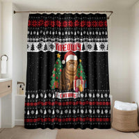 Meowy Catmas Bathroom Set with Tabby Cat Santa Hat and Christmas Tree Gift Pattern Design - Wonder Print Shop