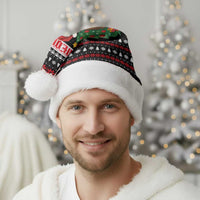 Meowy Catmas Christmas Santa Hat with Tabby Cat Santa Hat and Christmas Tree Gift Pattern Design - Wonder Print Shop