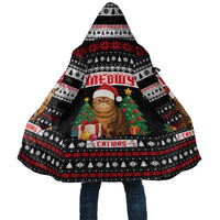 Meowy Catmas Cloak with Tabby Cat Santa Hat and Christmas Tree Gift Pattern Design - Wonder Print Shop
