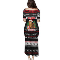 Meowy Catmas Puletasi with Tabby Cat Santa Hat and Christmas Tree Gift Pattern Design - Wonder Print Shop