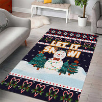 Let It Snow Christmas Area Rug Funny Xmas Holiday Patterns - Wonder Print Shop