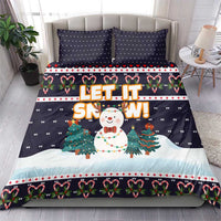 Let It Snow Christmas Bedding Set Funny Xmas Holiday Patterns - Wonder Print Shop