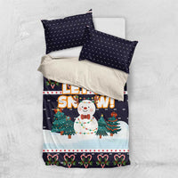 Let It Snow Christmas Bedding Set Funny Xmas Holiday Patterns - Wonder Print Shop