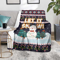 Let It Snow Christmas Blanket Funny Xmas Holiday Patterns - Wonder Print Shop