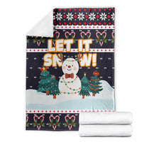 Let It Snow Christmas Blanket Funny Xmas Holiday Patterns - Wonder Print Shop