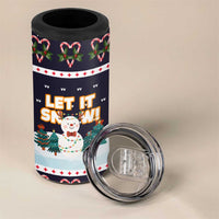 Let It Snow Christmas 4 in 1 Can Cooler Tumbler Funny Xmas Holiday Patterns - Wonder Print Shop