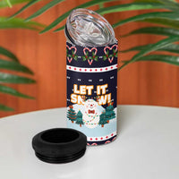 Let It Snow Christmas 4 in 1 Can Cooler Tumbler Funny Xmas Holiday Patterns - Wonder Print Shop