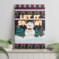 Let It Snow Christmas Canvas Wall Art Funny Xmas Holiday Patterns - Wonder Print Shop