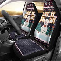 Let It Snow Christmas Car Seat Cover Funny Xmas Holiday Patterns - Wonder Print Shop