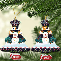 Let It Snow Christmas Ceramic Ornament Funny Xmas Holiday Patterns - Wonder Print Shop