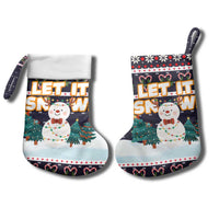 Let It Snow Christmas Stocking Funny Xmas Holiday Patterns - Wonder Print Shop